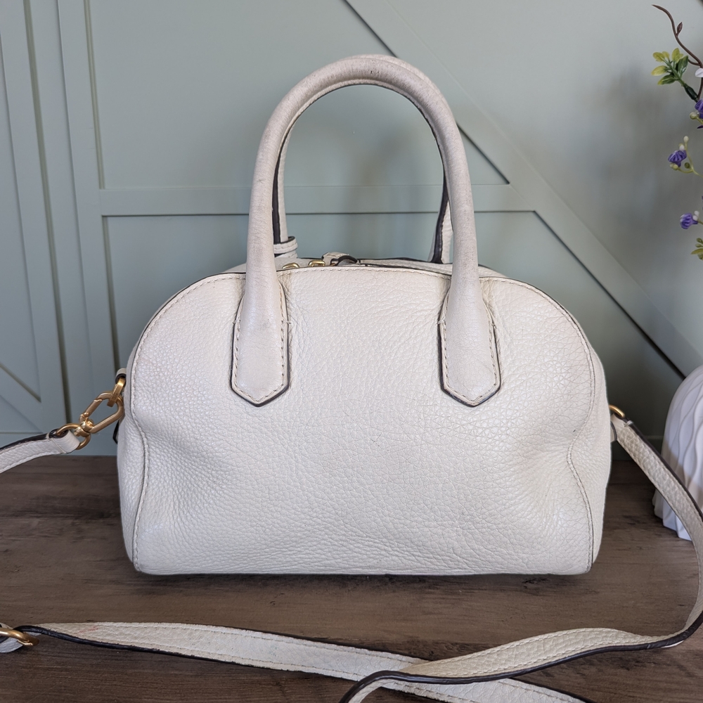 Tory Burch McGraw Small Satchel, an elegant pebbled leather  Crossbody bag - Picture 7 of 15